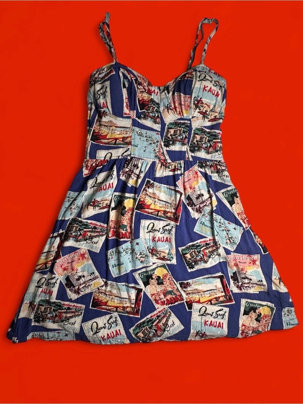 Vintage 90s Keds "Kauai Princess" mini dress